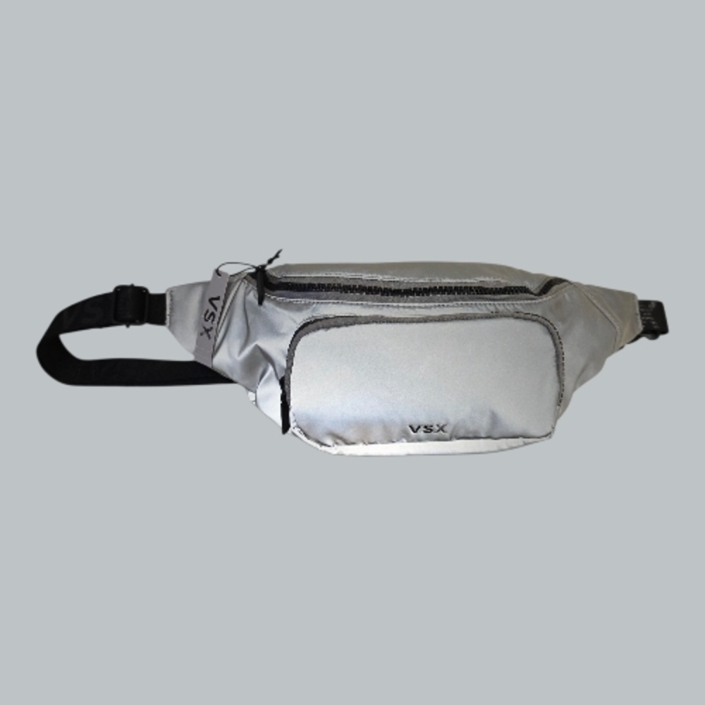 VICTORIA'S SECRET VSX Belt Bag- Adjustable Waist Strap- Silver/Gray